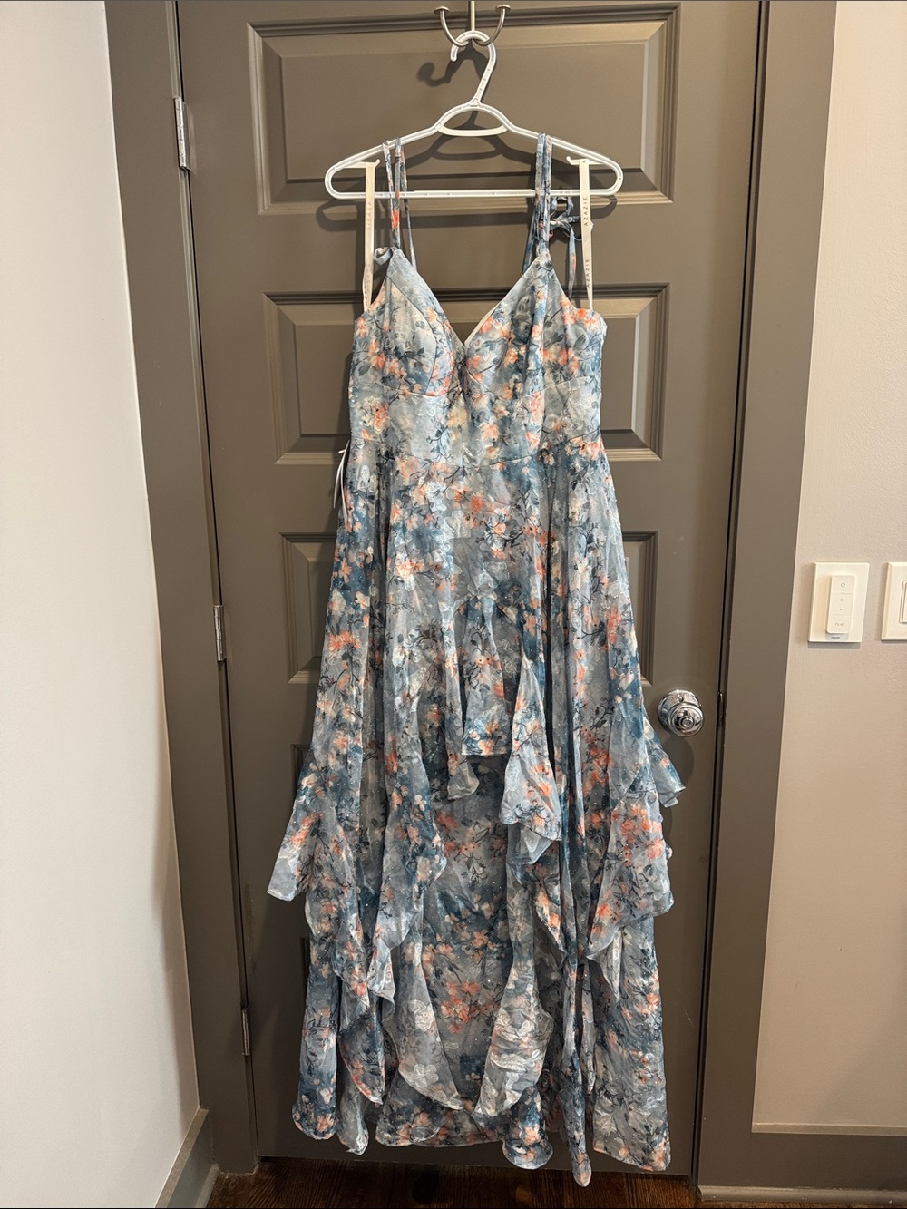 Azazie Harmony Powder Blue Maxi Dress